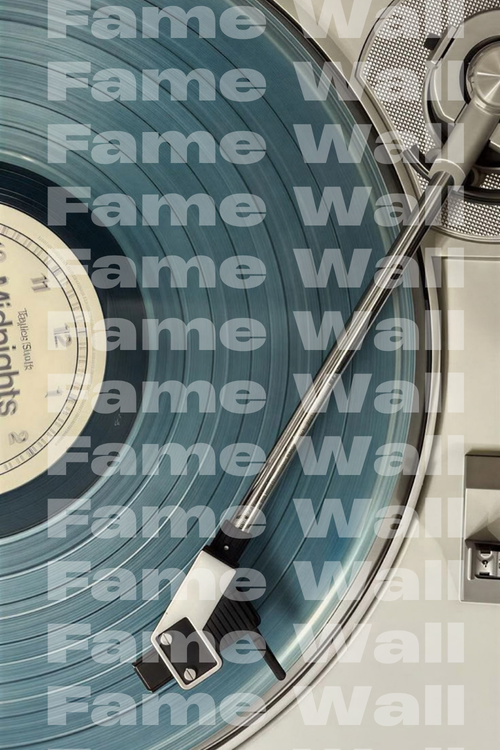 Vinyl Spin Blue — Music Art Poster