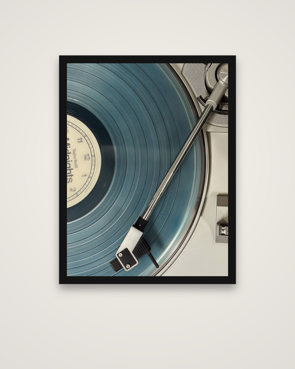 Vinyl Spin Blue — Music Art Poster