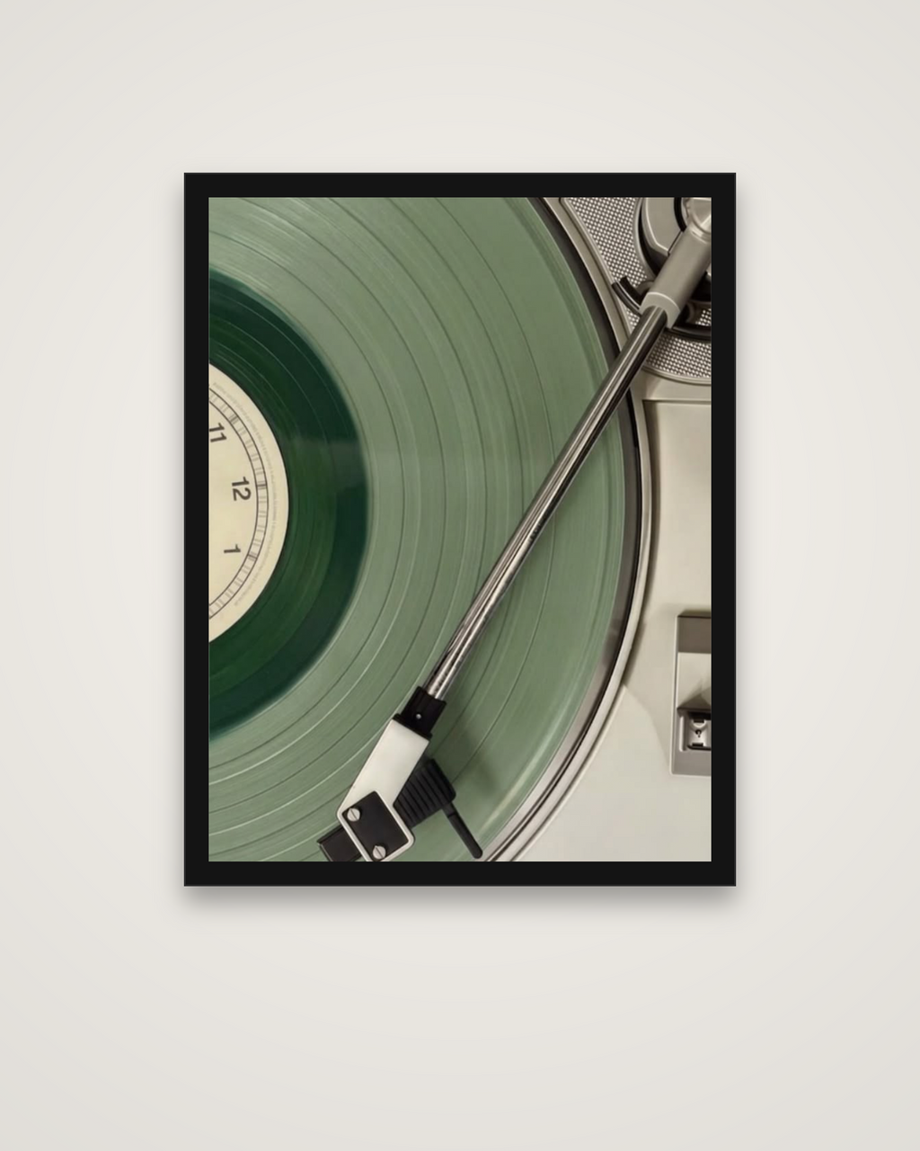 Vinyl Spin Green — Music Art Poster