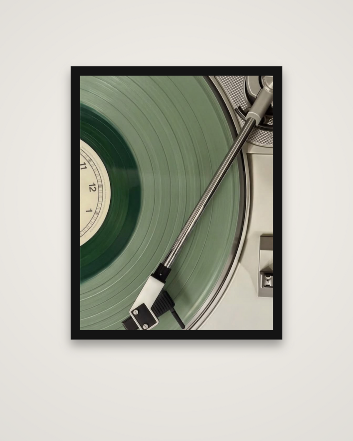 Vinyl Spin Green — Music Art Poster