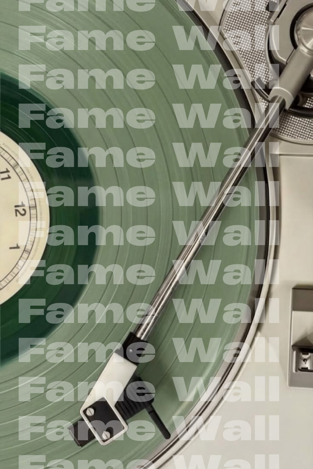 Vinyl Spin poster with Wall Fame logo
